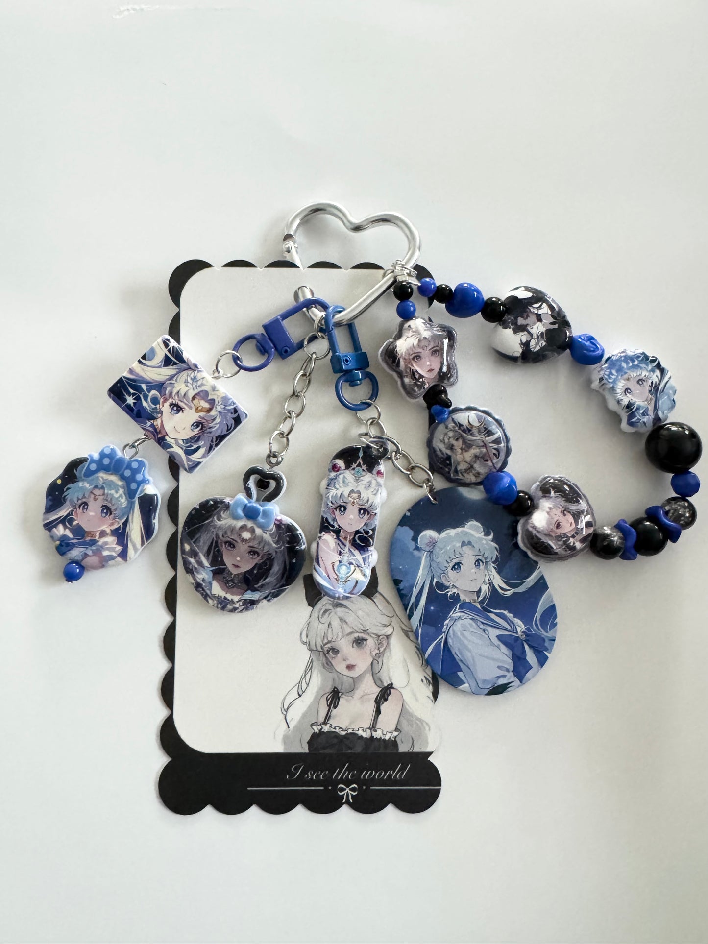 Blue SM Keychain