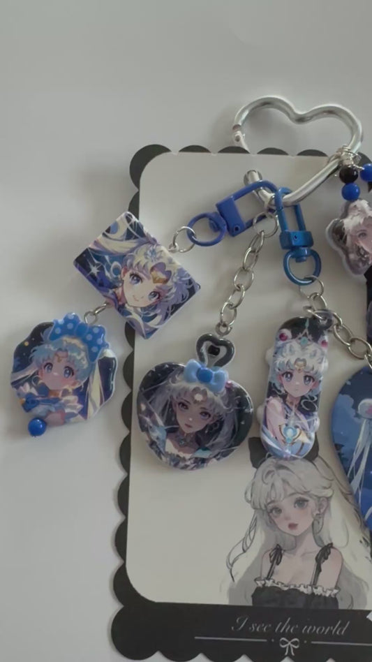 Blue SM Keychain